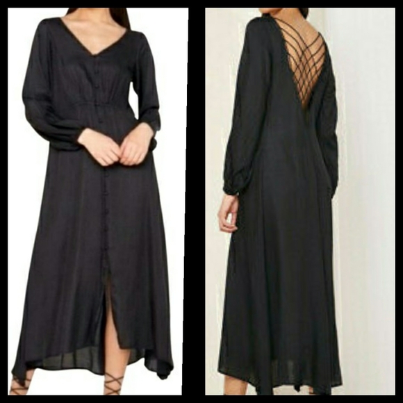 Free People Dresses & Skirts - Free People Boho Black Later Days Dress Size 6